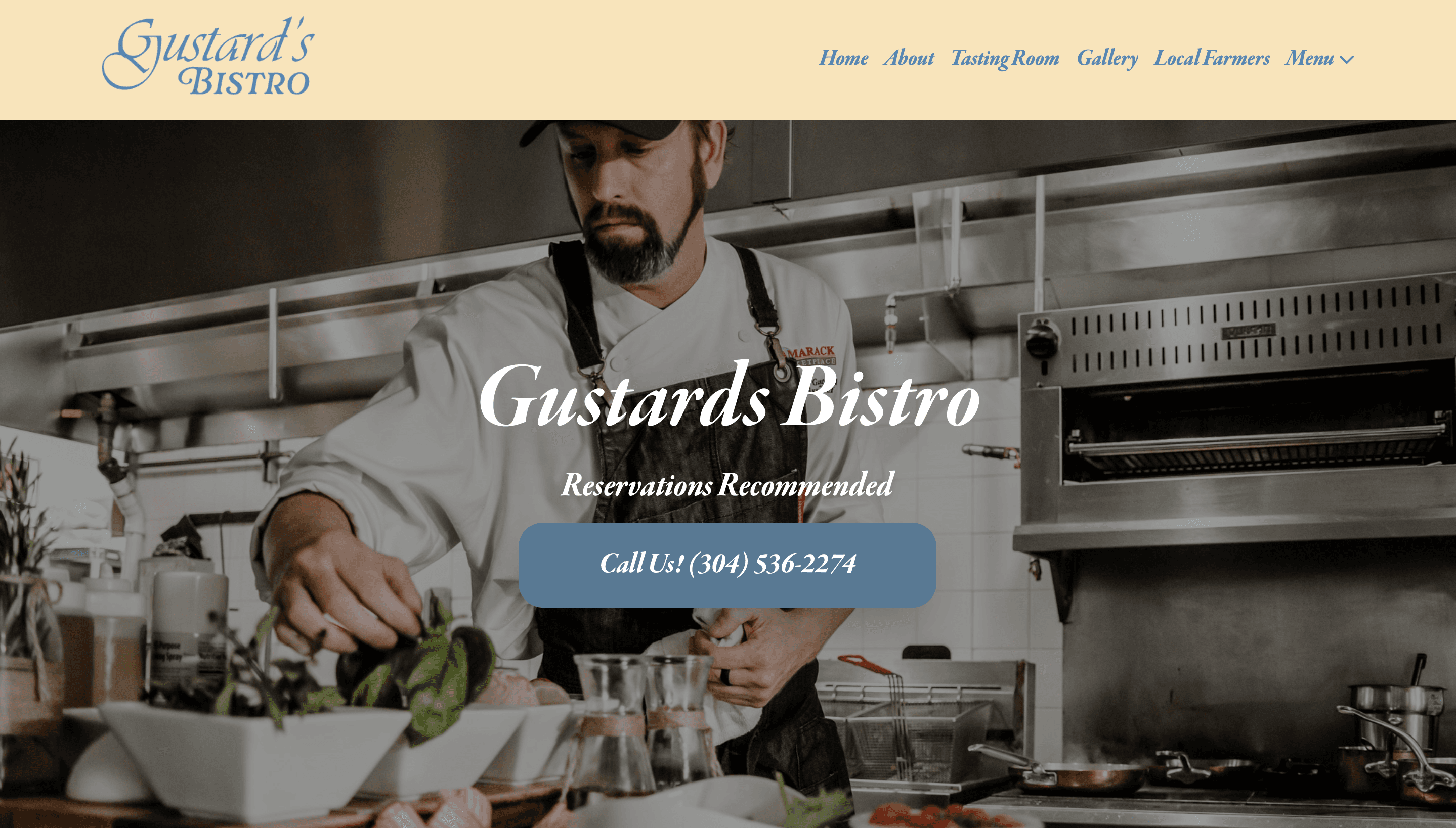 Gustard's Bistro website screenshot